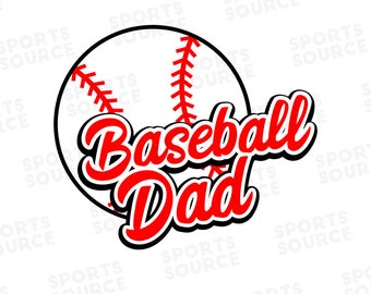 Baseball Dad SVG, Baseball SVG, Pliki do cięcia, Clipart PNG, Pliki sylwetki, Pliki Cricut, Do druku, Pliki cyfrowe, Do prasowania