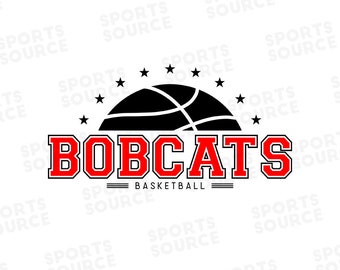Bobcats SVG, Koszykówka SVG, Grafika Bobcats Basketball, Clipart, Pliki SVG, Pliki Silhouette, Pliki Cricut, Pliki do cięcia