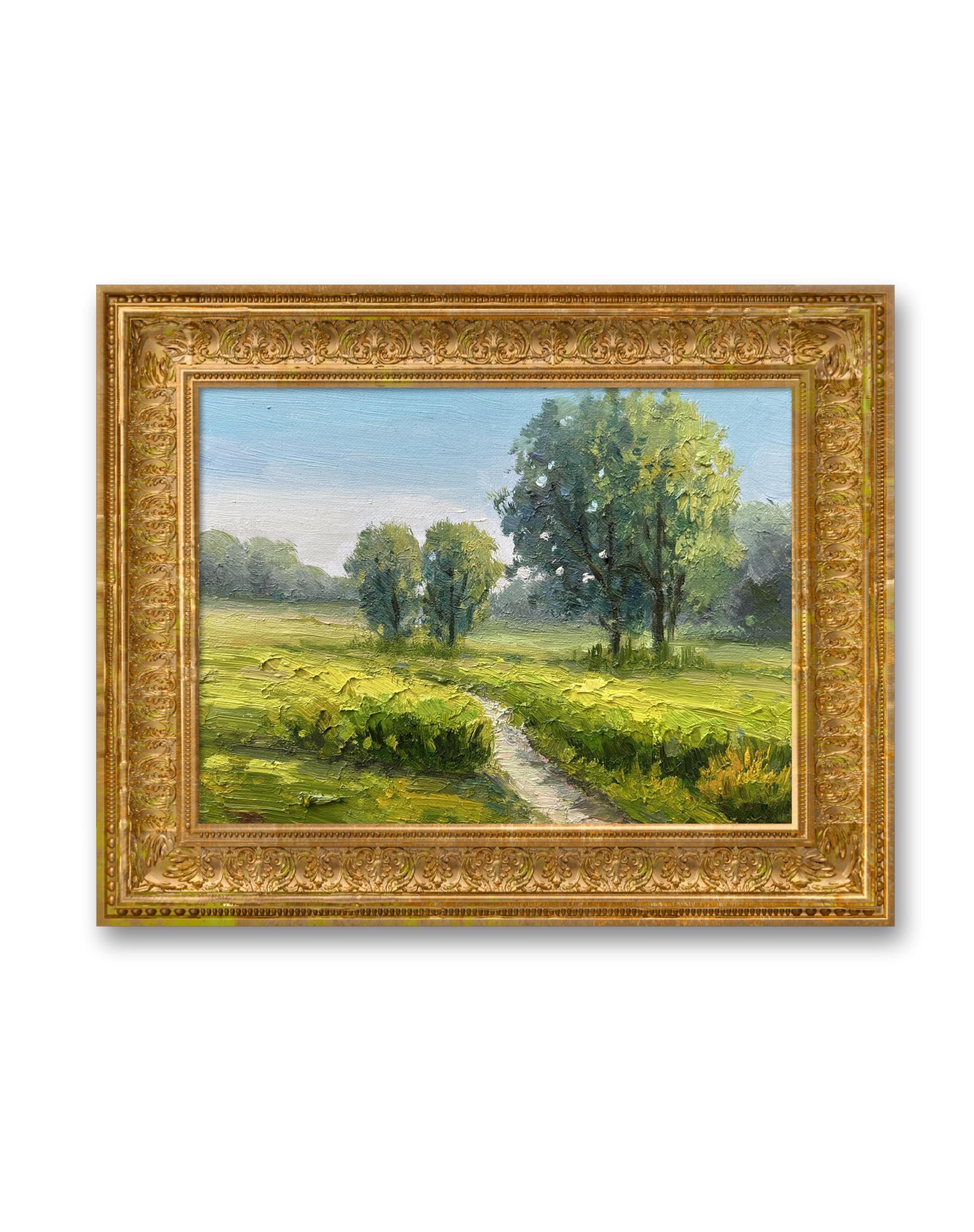 Original landscape oil painting, small oil painting, home decoration, outdoor landscape painting, wall art, on canvas, gifts