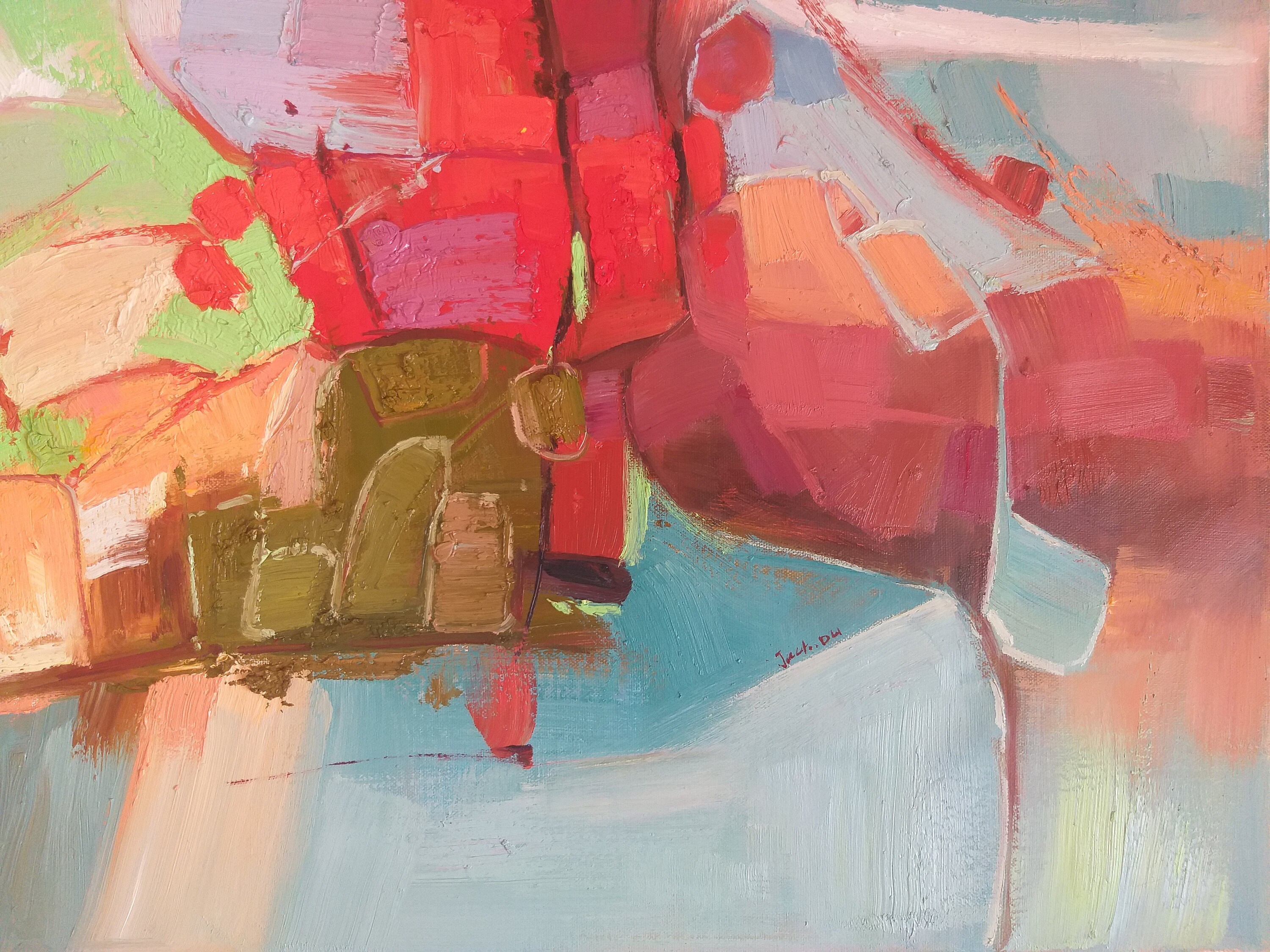 Abstract Oil on Canvas, Decorative Painting, Modern Oil Painting, Wall