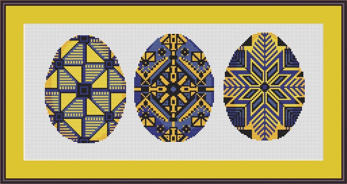 Pysanky Cross Stitch Pattern/ukrainian Easter Eggs/pisanki Cross Stitch ...