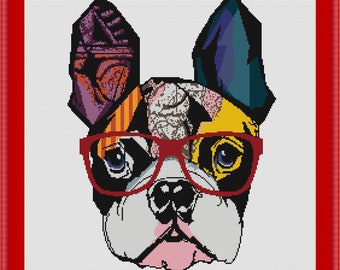 french bulldog/dog cross stitch pattern/cross stitch patterns dog/cross stitch patterns/lovely cross stitch patterns/wall decoration