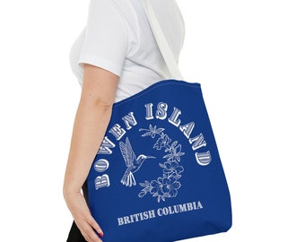 Bowen Island Tote Bag Carryall Reutilizável Shopper Dobrável Presente para Mulheres Viagem Hobby Book British Columbia Canadá Hummingbird