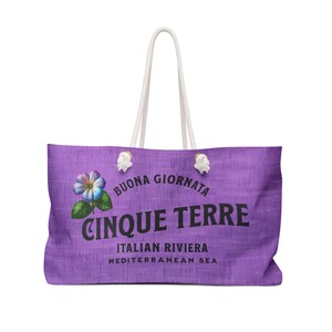 Cinque Terre Tote Beach Bag Gift for Women Weekend Reusable Travel  Shopping Tote Accessory Perfect Italian Beach Chic Italy
