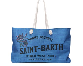 St Barth's Tote Bag Gift for Women Reusable Travel  Shopping Tote Accessory Perfect French Beach Weekend Chic Saint Barthélemy