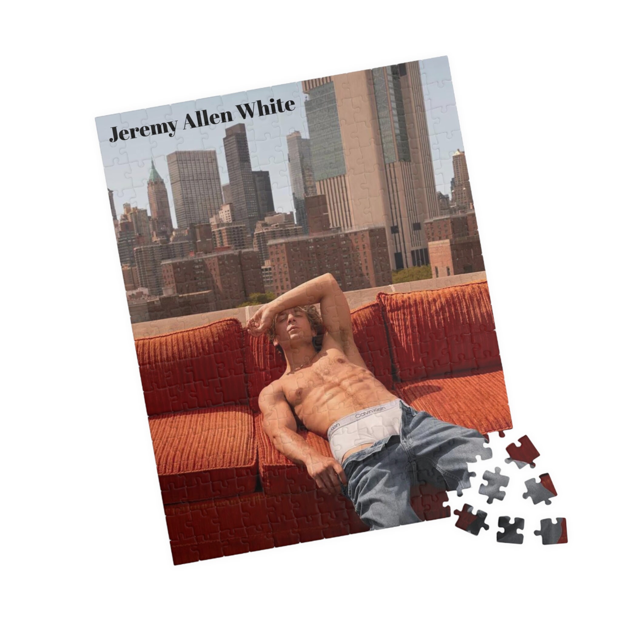 Jeremy Allen White Calvin Klein Jigsaw Puzzle Yes Chef The Bear Hulu Lip Gallagher Shameless Carmy Carmen Berzatto Gift for Her