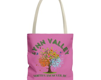 Lynn Valley Tote Bag North Vancouver British Columbia Dobrável Dobrável Presente para Mulheres Compras Viagem Passatempo Livros Reutilizável Carryall