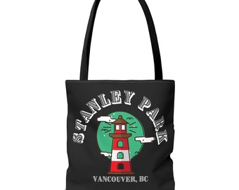 Stanley Park Tote Bag North Vancouver British Columbia Dobrável Dobrável Presente para Mulheres Homens Compras Viagem Passatempo Livros Reutilizável Carryall