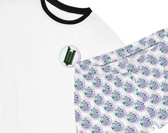 Conjunto de pijama curto branco feminino Wicked, lindo presente gráfico para adolescentes, pijama Elphaba Glinda, presente do Mágico de Oz para sua namorada