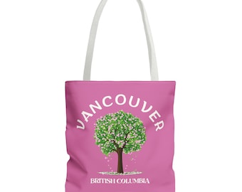 Vancouver Tote Bag Presente para Mulheres Adolescentes Compras Viagem Passatempo Livros Cerejeira Flor Árvore Reutilizável Carryall British Columbia