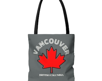 Vancouver Tote Bag Presente para Mulheres Homens Adolescentes Crianças Compras Viagem Passatempo Livros Reutilizável Dobrável Carryall British Columbia Maple Leaf