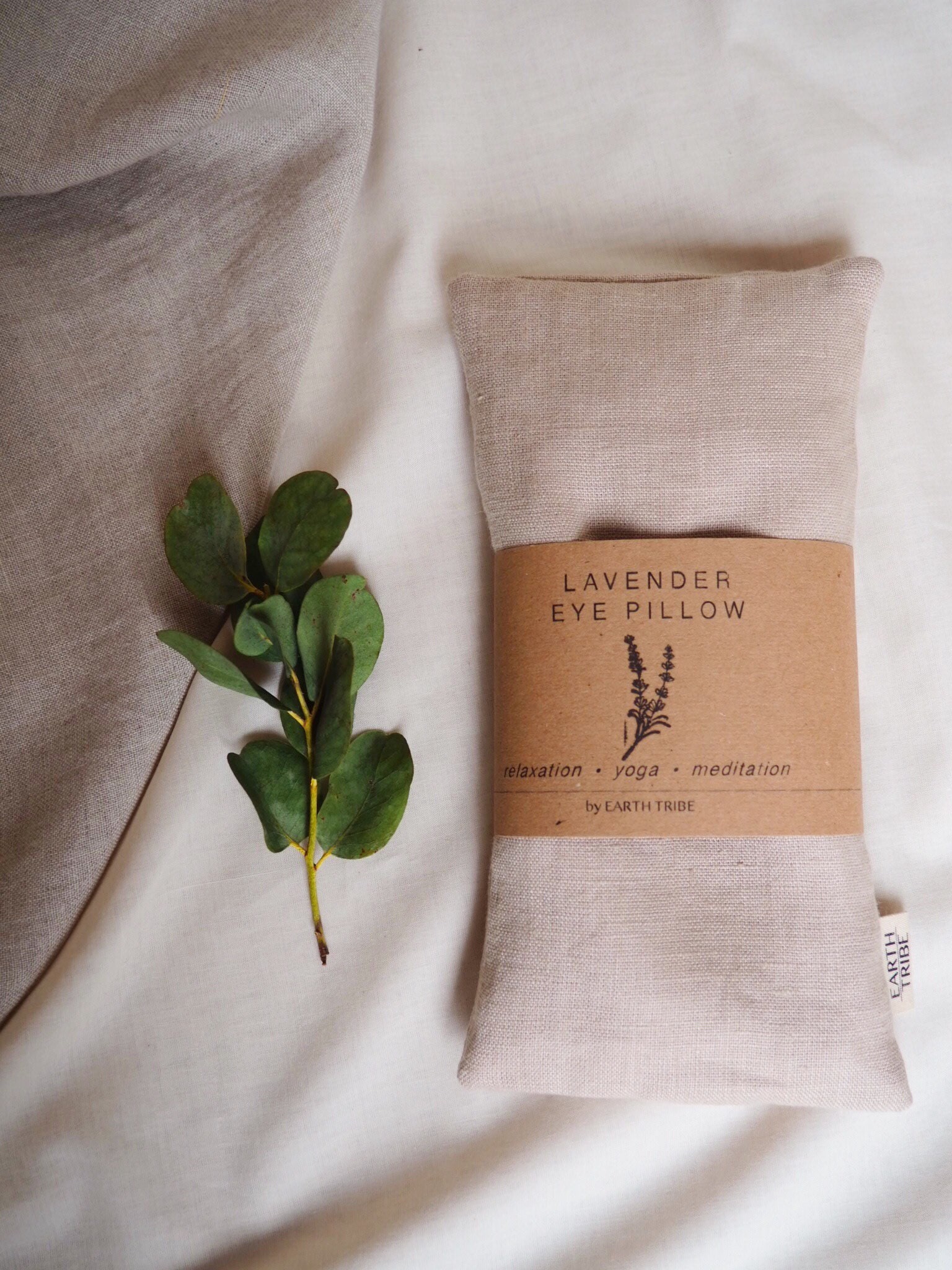 Mascherina Occhi Spirit Con Semi Di Lavanda E Riso - 100% Cotone Biologico, Per Yoga, Meditazione E Rilassamento - Foto 6