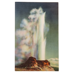 Vintage Yellowstone Postcard, Castle Geyser, Yellowstone National Park, Wyoming