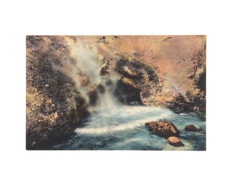 Vintage Postcard, The Dragon's Mouth Hot Springs, Yellowstone National Park, Wyoming