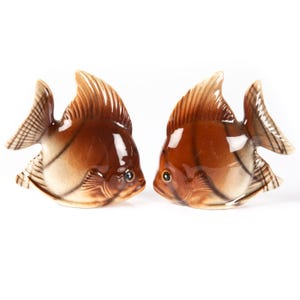Angel Fish Salt & Pepper Shakers, Ceramic, Made in Japan
