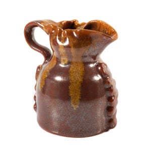 Miniature Handmade Pottery Pitcher, Signed on Bottom