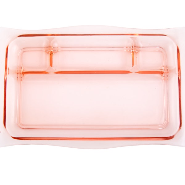 Pink Glass Tray Etsy