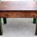 Rustic Solid Wood Country Coffee Table stained/green - Etsy