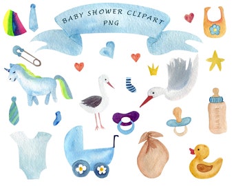 Watercolor baby shower clipart.  Baby Toys Clip Art