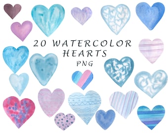 Aquarell Herzen Clipart, Herz Grafiken