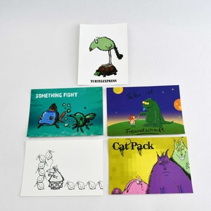 Postkartenset "Beastly Friends", ca. A6 - Artikelnummer PK04