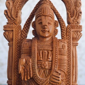 Sandalwood fine Hand Carved Tirupati Balaji Statue