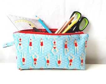 Pencil case with coated cotton lining. Ready for dispatch.