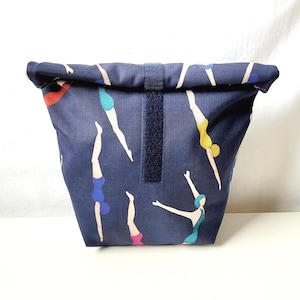Lunchbag groß mit Innenfutter aus beschichteter Baumwolle. Versandfertig.