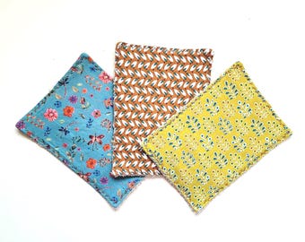 3 colorful dishcloths made of 100% cotton, ready for shipping