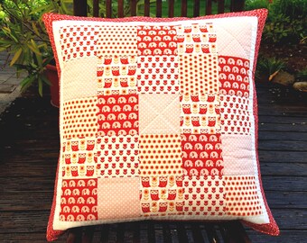Patchwork cushion cover 50 × 50 cm made from Kokka fabrics. 100% cotton. Ready for dispatch.