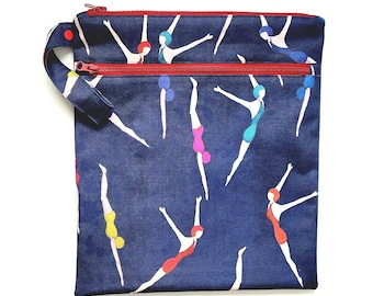 Wet bag with coated cotton lining. Ready for shipping.