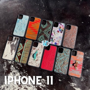 iPhone 11 Lightweight Cases with GENUINE Leather or Cowhide Backing