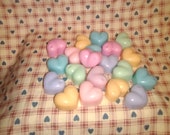 30 Soy DIMPLE HEART, wax melting tarts, handmade, choice of scent, Gift tarts, List C-G, FREE shipping