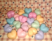 30 Soy DIMPLE HEART, wax melting tarts, handmade, choice of scent, bulk tarts, List O-R, FREE shipping