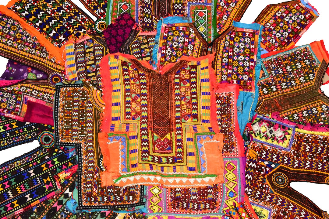 Lot 500 Pcs Ethnic Vintage Afghani Neck Yoke Pakistan Balochi Yoke ...