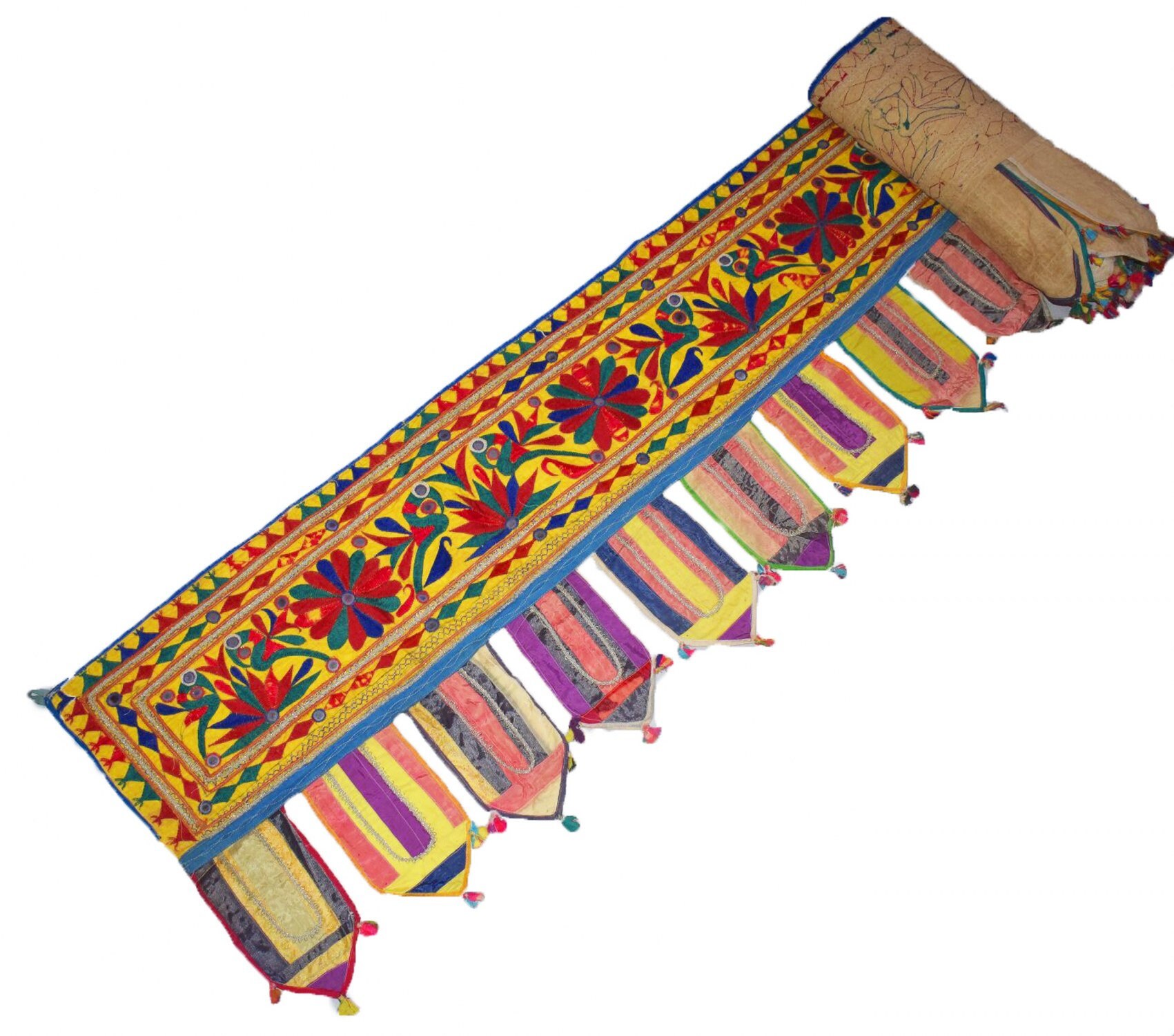 ANTIQUE Indian Gujarati Kutch Rabari Hand Embroidery Wall Decor Very