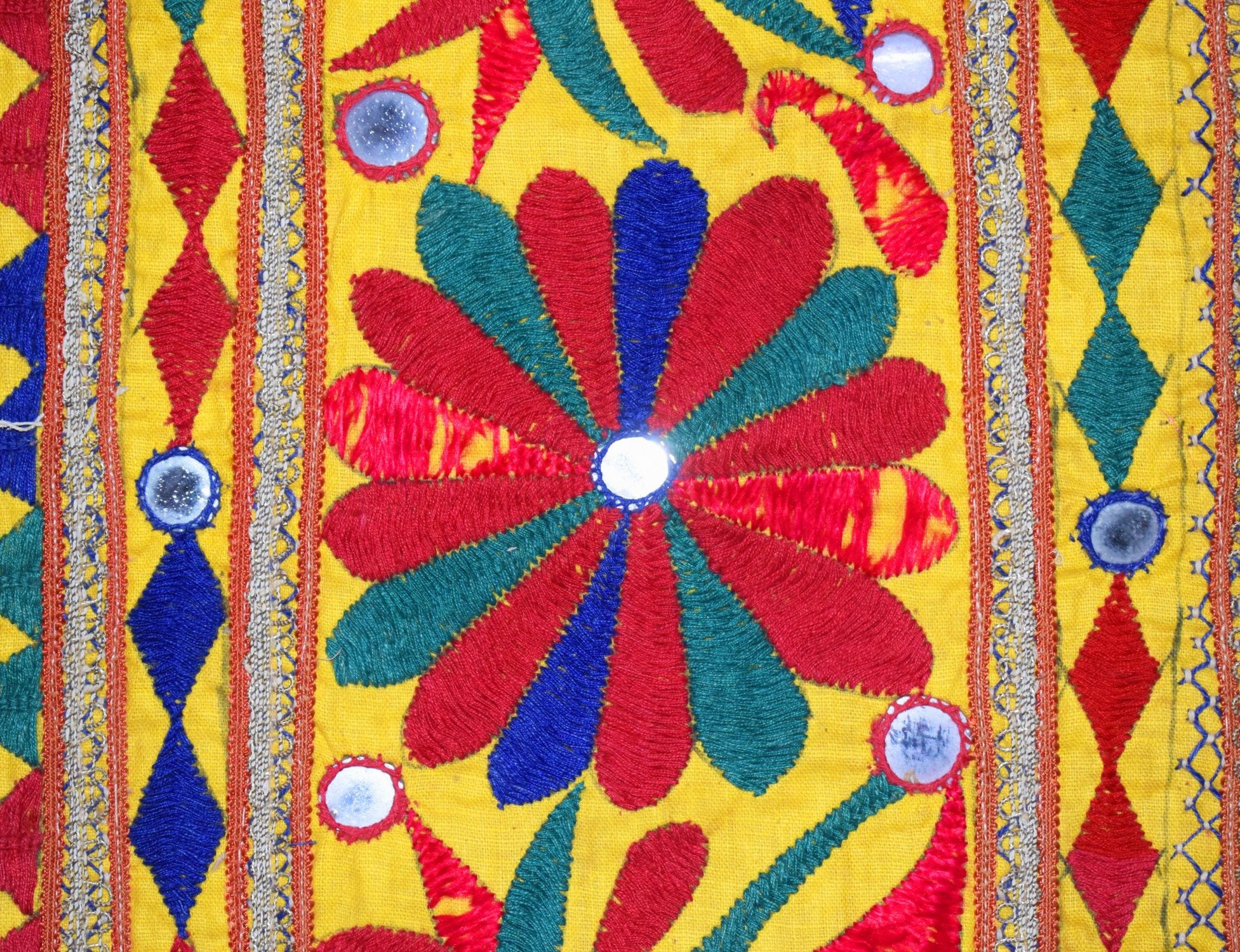 ANTIQUE Indian Gujarati Kutch Rabari Hand Embroidery Wall Etsy UK