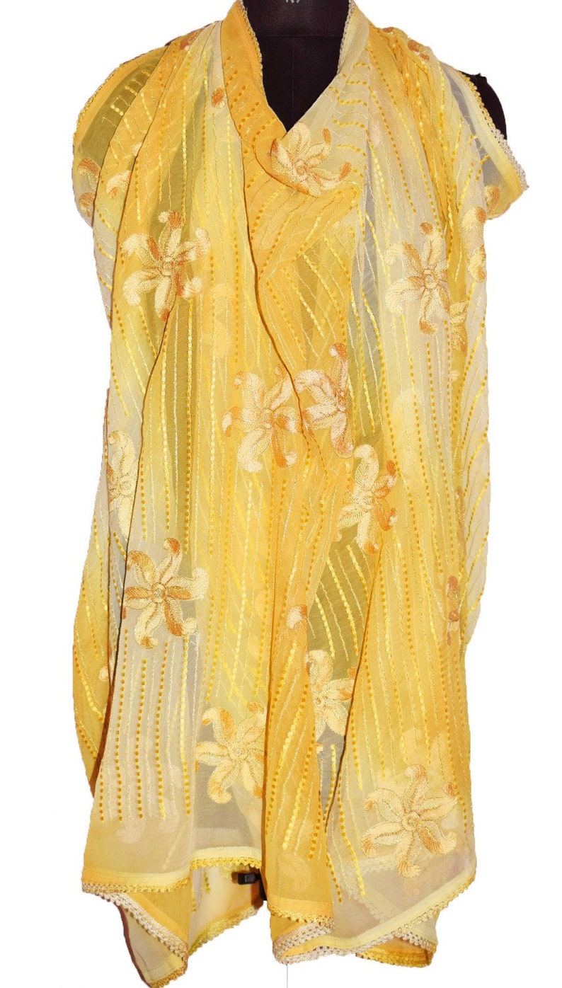Boho Vintage Georgette Embroidery Work Scarf Dress Top Upcycled Dupatta Design Maxi Top Summer Beach Party dress Boho evening Maxi Top dress