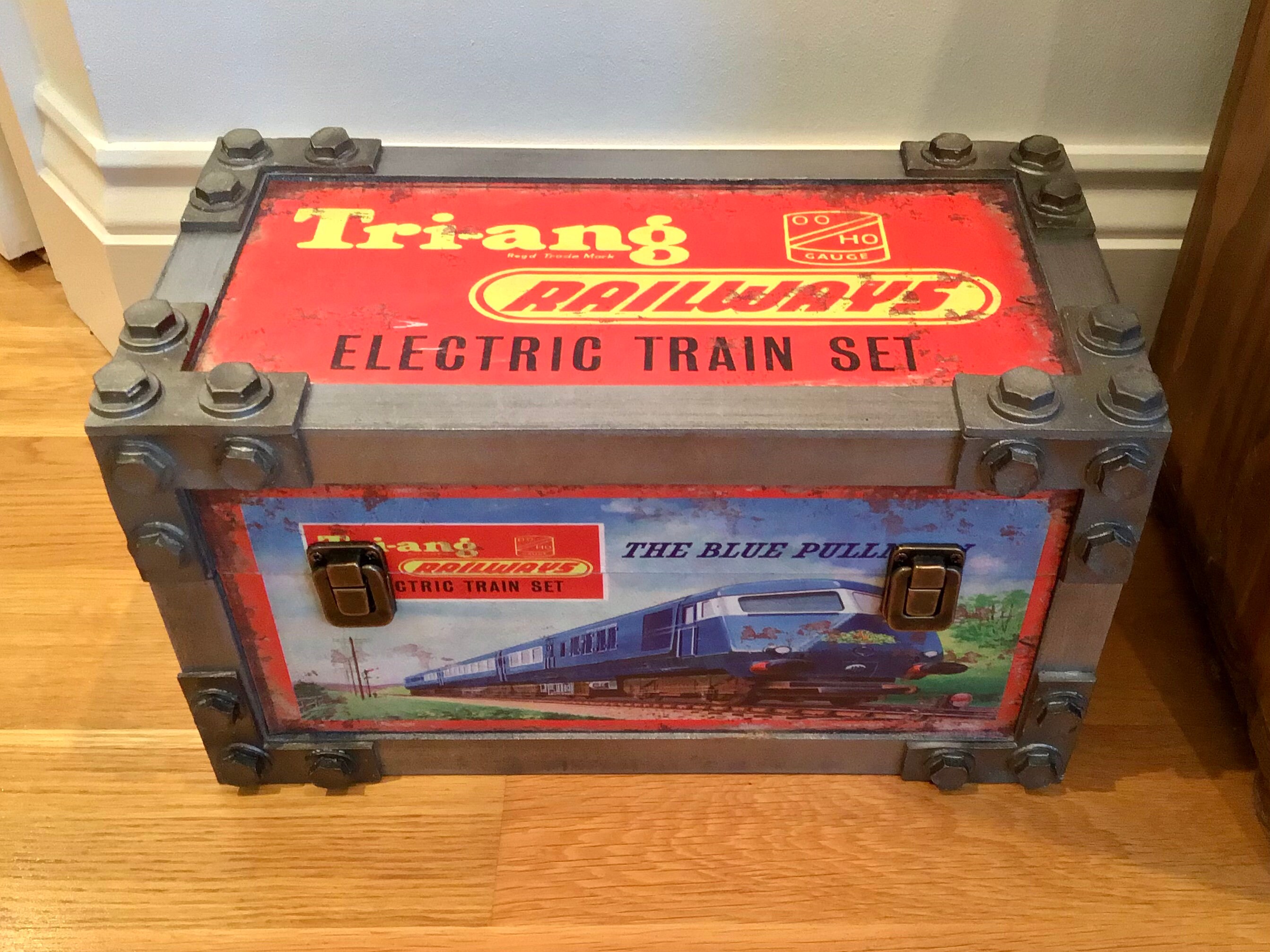 Railway Train Set Storage Trunk. Toy box. Model Railway Chest. Etsy