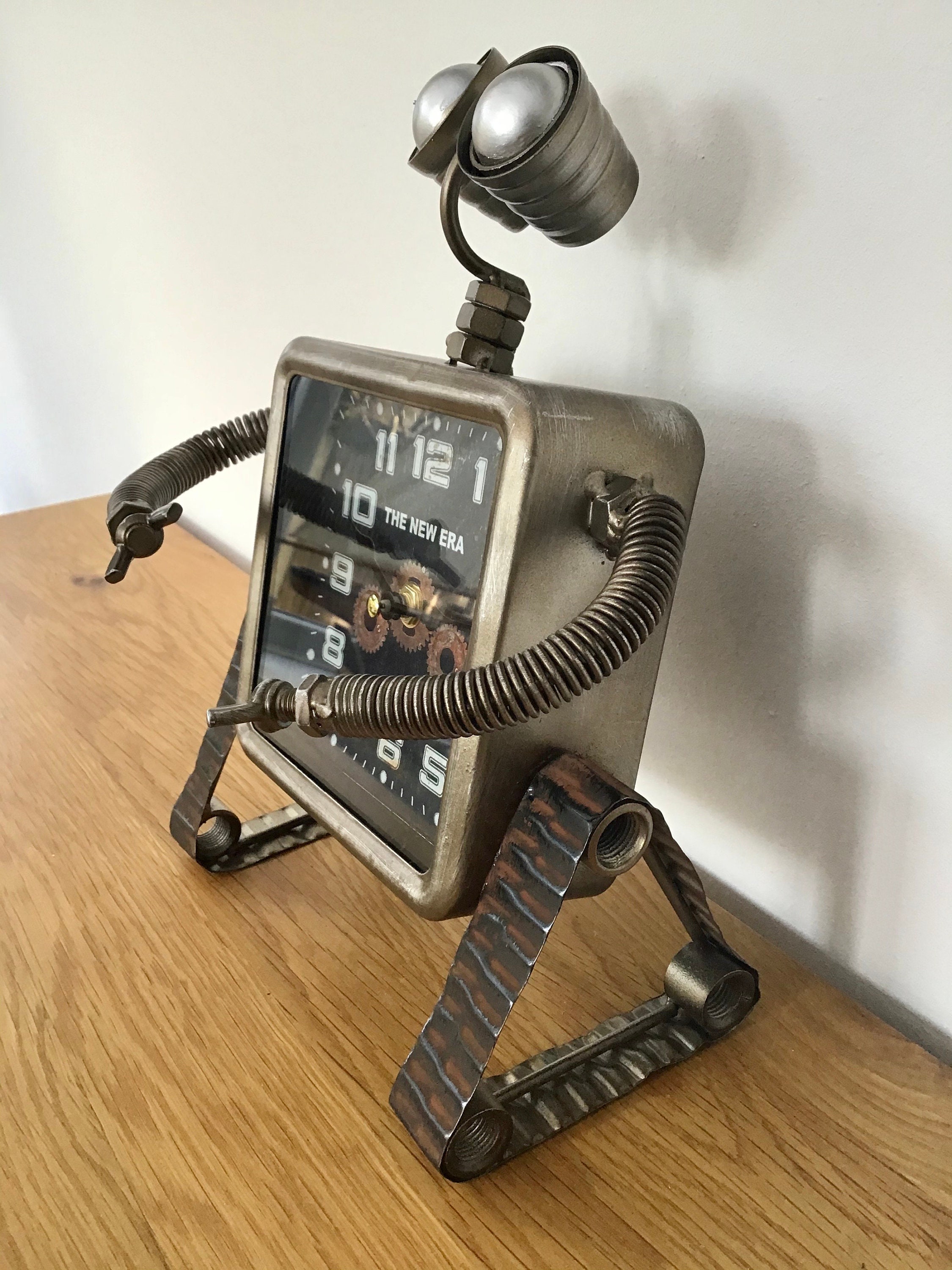 Robot Clock. Big Robot Clock. Steampunk Industrial Style Etsy