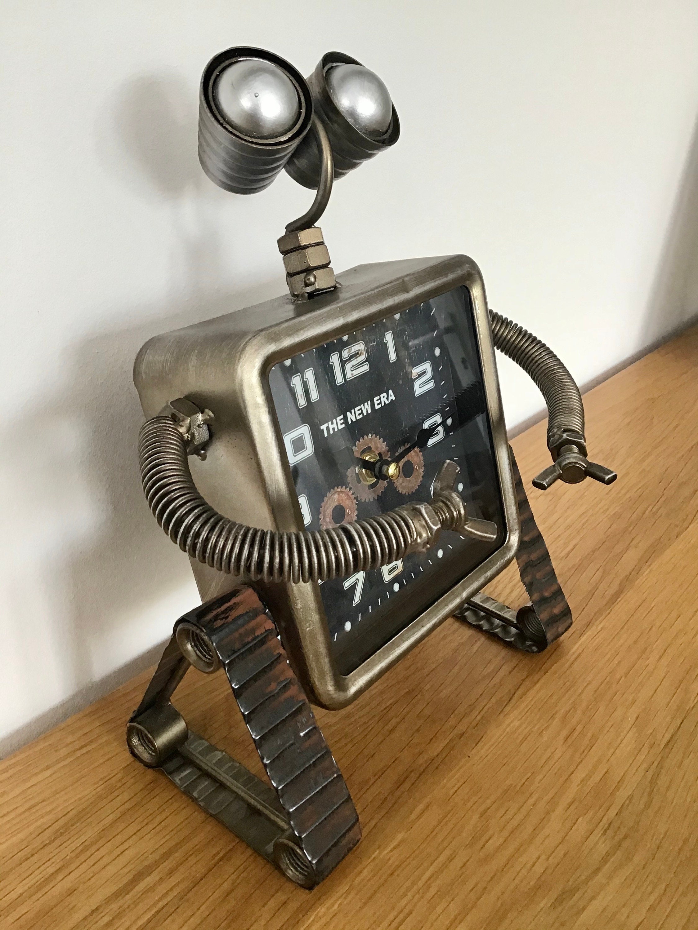Robot Clock. Big Robot Clock. Steampunk Industrial Style Etsy