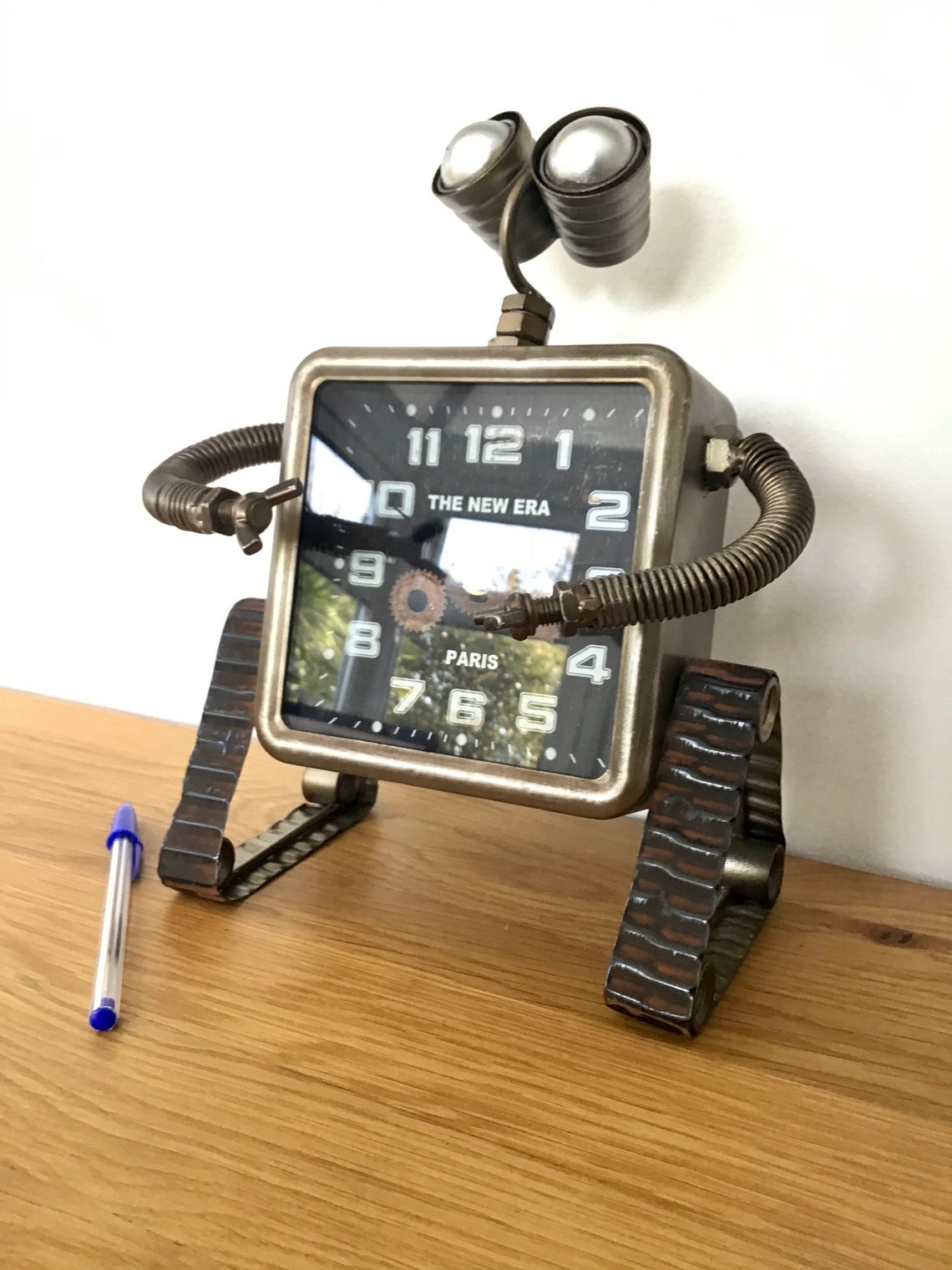 Robot Clock. Big Robot Clock. Steampunk Industrial Style Etsy