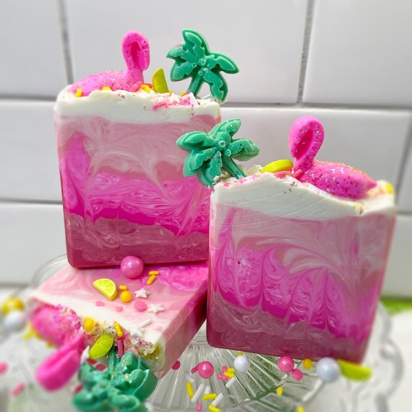 Beach Girl | Artisan Soap Bar | Fruit Drink & Floral Scented! | Luxury Butters and Oils | Gift for Her | Gift for Kids