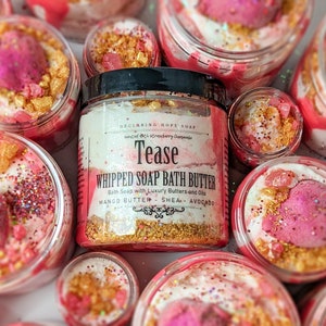 Tease | Whipped Soap Bath Butter | Strawberry Cheesecake | Moisturizing | Valentine's Day | Gift | Gift for Her
