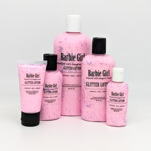 Barbie Girl | NEW! | Glitter Lotion | Moisturizing | Gorgeous & Low Fall off | Gift | Gift for Her