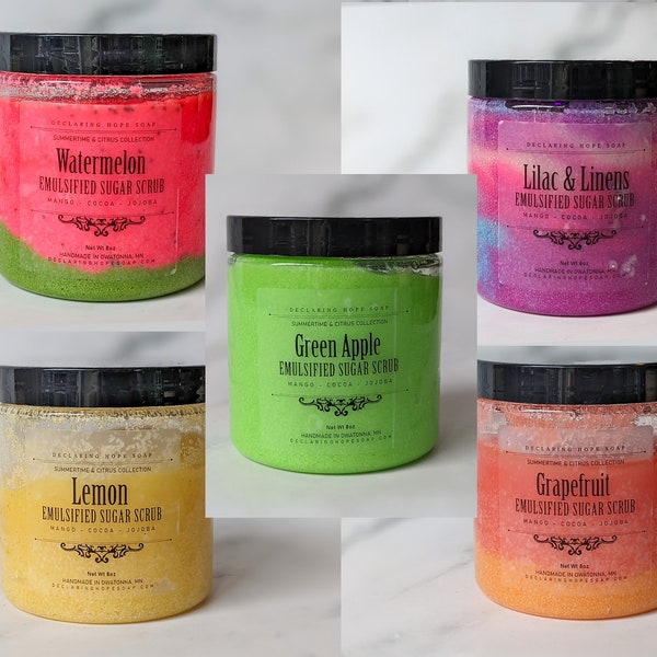 SUMMER SALE - Sugar Scrubs - Creamy - Luxury Oils & Butters