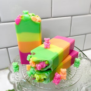 Yummy Gummies | Artisan Soap Bar | Gummy Bear Scented! | Luxury Butters and Oils | Gift for Her | Gift for Kids