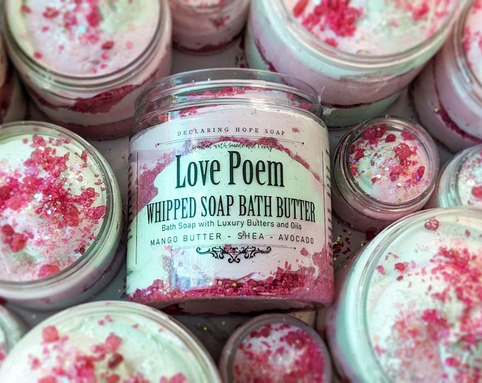 Love Poem Whipped Soap Bath Butter Peony & Suede Luxury Butters and
