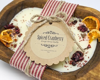 Spiced Cranberry | UPDATED! | Dough Bowl Candle | Gorgeous scented | Seasonal Candle | Gift