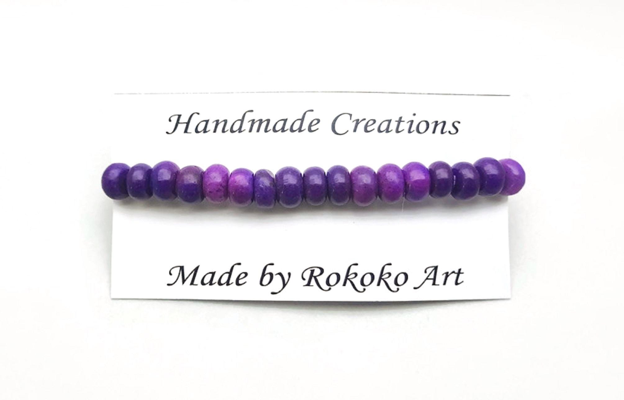 Per Braccialetti Perline Viola Perlate Rotonde Acriliche Con Foro Grande 11x9 Perle Per Collane Fai Da Te - Foto 7